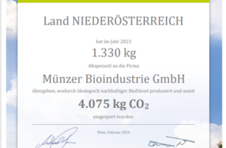 CO 2 Zertifikat