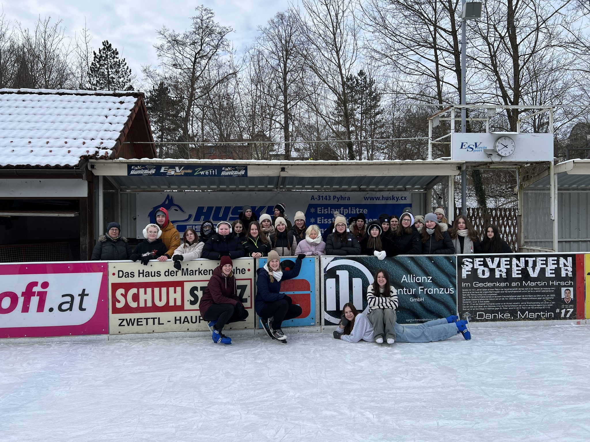 Eislaufen am Eislaufplatz Zwettl – 2. Jahrgang BHM