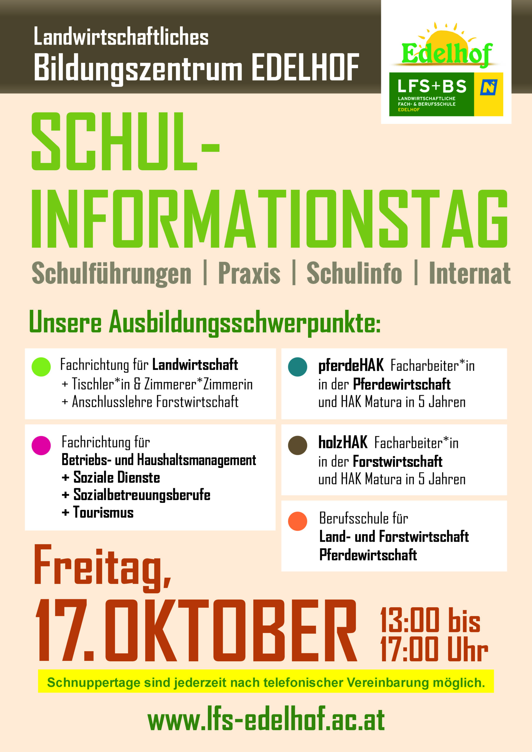 Informationstage am Edelhof
