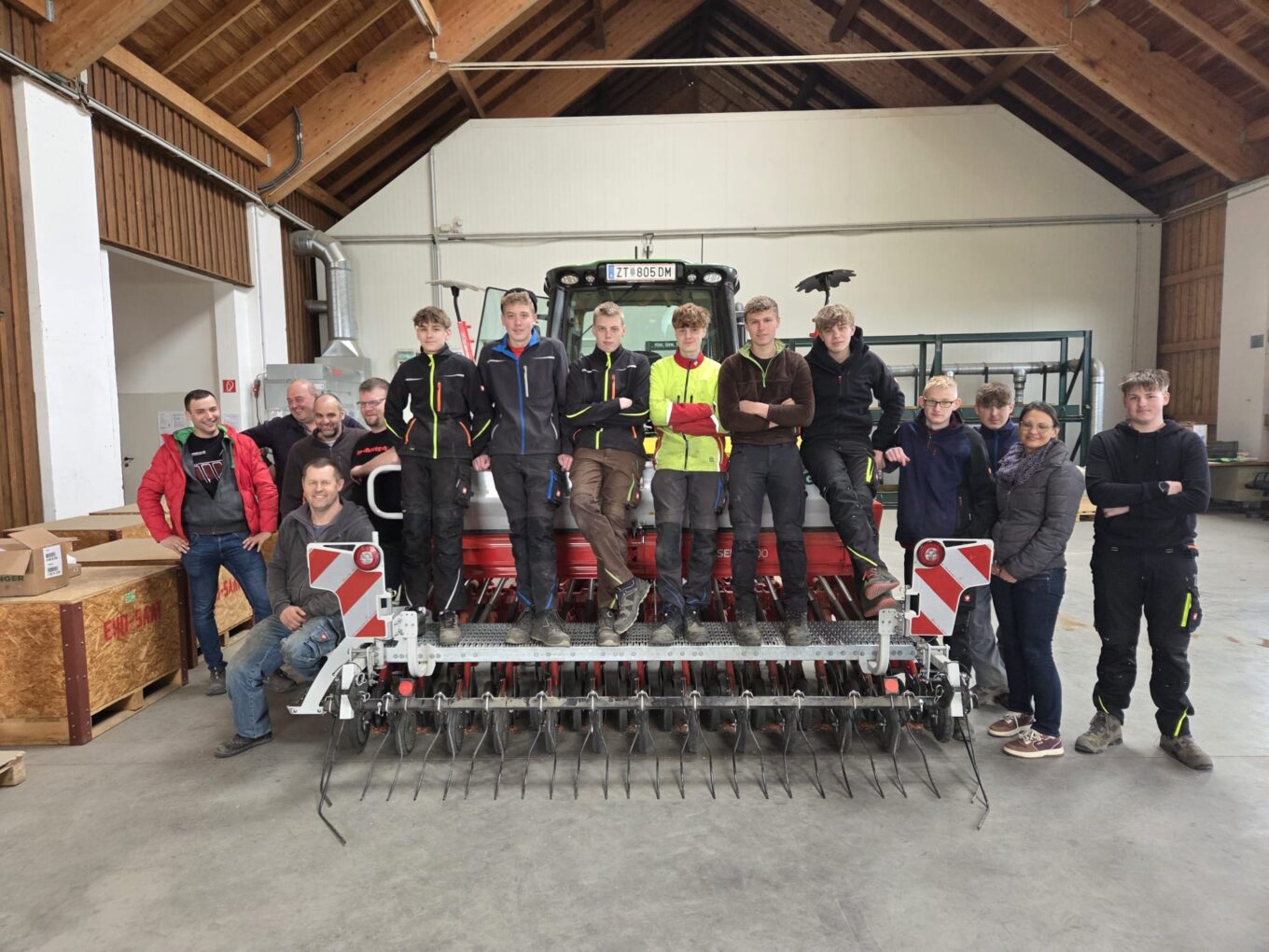 Einschulung der neuen Scheibenscharsämaschine bei Pöttinger