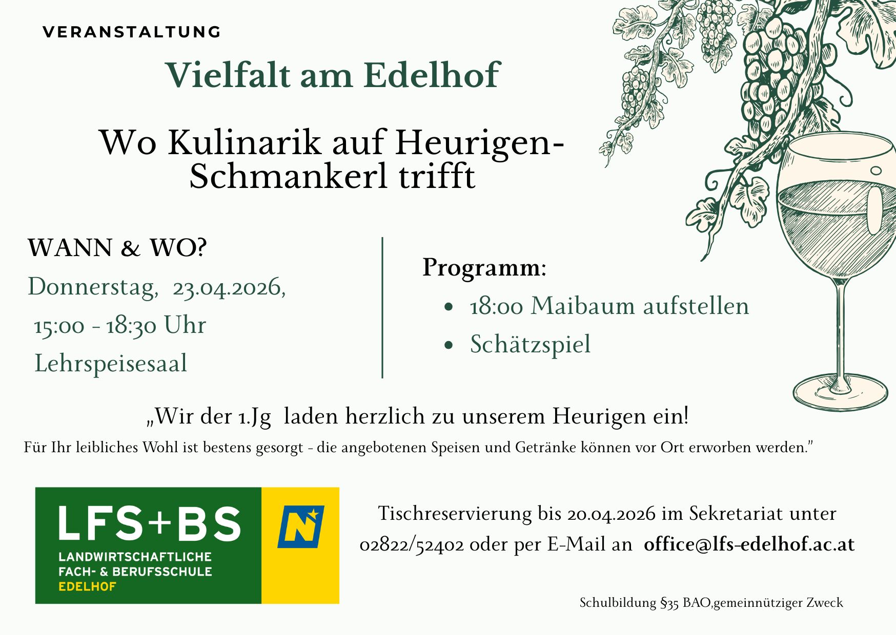 Vielfalt am Edelhof – Schmankerl-Heuriger